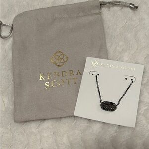 Kendra Scott Elegant Black Chain Necklace